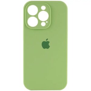 Чохол на iPhone (Айфон) 14 Pro квадратні борти silicone case full camera на apple