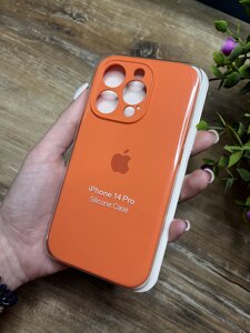 Чохол на iPhone (Айфон) 14 Pro квадратні борти silicone case full camera на apple