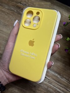 Чохол на iPhone (Айфон) 14 Pro квадратні борти silicone case full camera на apple