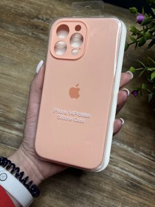 Чохол на iPhone (Айфон) 14 Pro Max квадратні борти silicone case full camera на apple