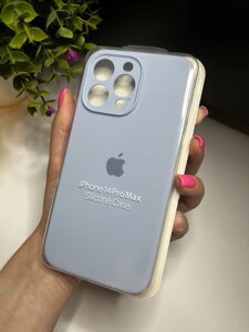 Чохол на iPhone (Айфон) 14 Pro Max квадратні борти silicone case full camera на apple