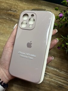 Чохол на iPhone (Айфон) 14 Pro Max квадратні борти silicone case full camera на apple