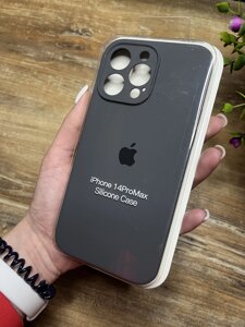 Чохол на iPhone (Айфон) 14 Pro Max квадратні борти silicone case full camera на apple