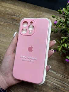 Чохол на iPhone (Айфон) 14 Pro Max квадратні борти silicone case full camera на apple