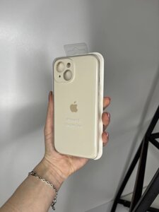 Чохол на iPhone (Айфон) 15 квадратні борти silicone case full camera на apple