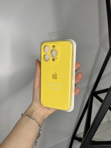 Чохол на iPhone (Айфон) 15 Pro квадратні борти silicone case full camera на apple