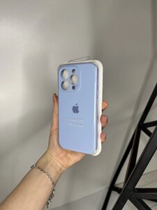 Чохол на iPhone (Айфон) 15 Pro квадратні борти silicone case full camera на apple