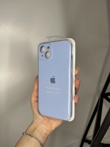 Чохол на iPhone (Айфон) 15 Pus квадратні борти silicone case full camera на apple