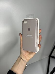 Чохол Silicone Case для Apple iPhone 7/8/SE2-3 силіконовий кейс з мікрофіброю Сіро-бежевий