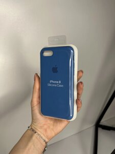 Чохол Silicone Case для Apple iPhone 7/8/SE2-3 силіконовий кейс з мікрофіброю Темно-синій