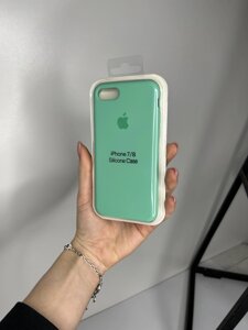 Чохол Silicone Case для Apple iPhone 7/8/SE2-3 силіконовий кейс з мікрофіброю Бірюзовий