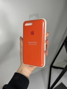 Чохол Silicone Case для Apple iPhone 7+8+ силіконовий кейс з мікрофіброю Кораловий