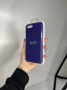 Чохол Silicone Case для Apple iPhone 7+8+ силіконовий кейс з мікрофіброю Индиго