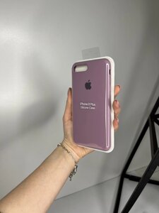 Чохол Silicone Case для Apple iPhone 7+8+ силіконовий кейс з мікрофіброю Бузковий