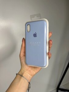 Чохол Silicone Case для Apple iPhone X/XS силіконовий кейс з мікрофіброю Блакитний