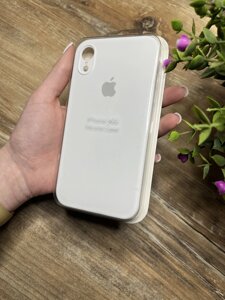 Чохол силіконовий для iPhone (Айфон) XR з Квадратними Бортами та закритою камерою Silicone Case, Білий