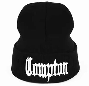 Шапка Compton (Комптон) з підворотом Чорний, Унісекс WUKE One size