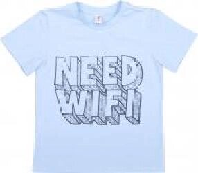 Футболка для хлопчика Roksana Need Wifi №01/16911 нар. 140 світло-р