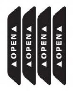 Світловідбиваюча наклейка LOOM Open LM-10078-black для твердих по