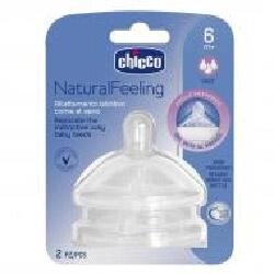 Соска Chicco Natural Feeling (Step Up New) 6м + 2 шт. / Уп.