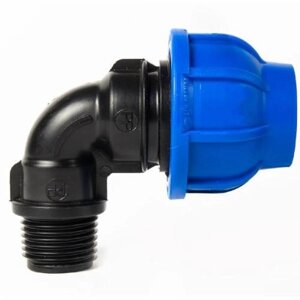 Коліно затискне 90° ValRom НР D25x3/4"
