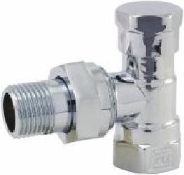 Кран радіаторний FADO S. r. l RC02 хром 1/2 кутовий нижній сріб