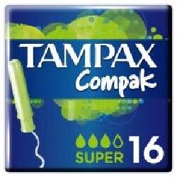 Тампони гігієнічні Tampax Compak super 16 шт.