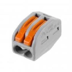 Клема швидкого монтажу WAGO 222-412 на 2 провідники з важелями