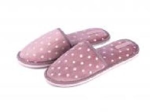 Тапочки дитячі для дівчинки Twins HS-OZ велюрові у горох нар. 32/3