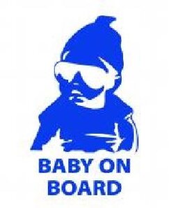 Світловідбиваюча наклейка LOOM Baby on Board LM-10201-blue для тв