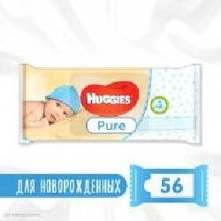 Дитячі вологі серветки Huggies Pure 56 шт.
