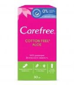Прокладки щоденні Carefree з екстрактом бавовни і алое 30 шт.