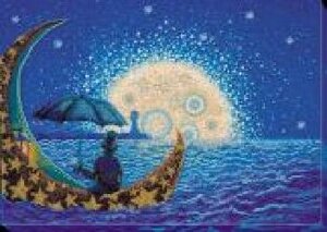 Набір для вишивання бісером на художньому полотні Місячна сона