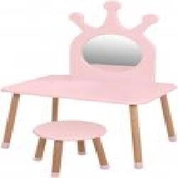 Комплект ArinWOOD Трюмо-столик і табурет рожевий 03-01PINK