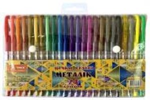 Набір ручок гелевих Умка Metallic 24 шт. ГР52
