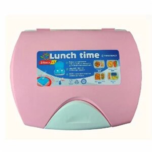Ланч-бокс Трапласт Lunch time 3 в 1 пудро-рожевий