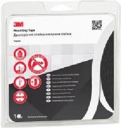 Монтажна двостороння стрічка 3M Scotch-Mount чорна 19 мм х 5 м