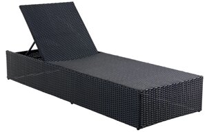 Шезлонг HASLE 70x198см чорний