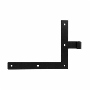 Петля накладна ліва для дверей віконниці mod. 4100 300 мм чорний
