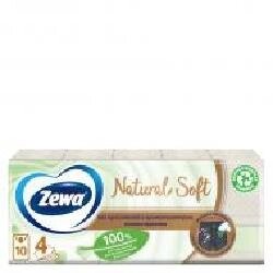 Серветки паперові кишені Zewa Natural Soft чотиришарові 10 ш
