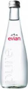 Вода мінеральна скло Evian негазована 0,33 л