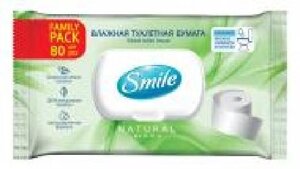 Туалетний папір вологий Smile Family Pack одношаровий 80 шт.