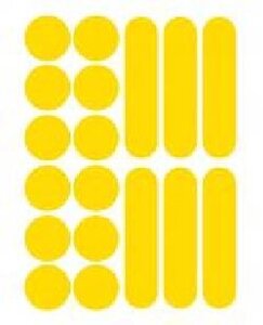 Світловідбиваюча наклейка LOOM Кола і лінії LM-10068-yellow для