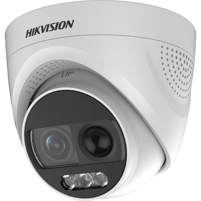 2 Мп ColorVu Turbo HD відеокамера Hikvision з PIR датчиком та сиреною DS-2CE72DFT-PIRXOF (2.8 мм) від компанії інтернет-магазин "БИТПРОМТОРГ" - фото 1