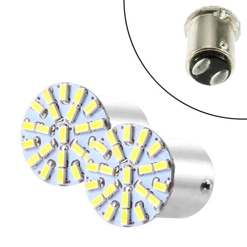 2x LED 1157 BAY15D P21 BTB лампа в автомобіль, 22 SMD, червоний від компанії інтернет-магазин "БИТПРОМТОРГ" - фото 1