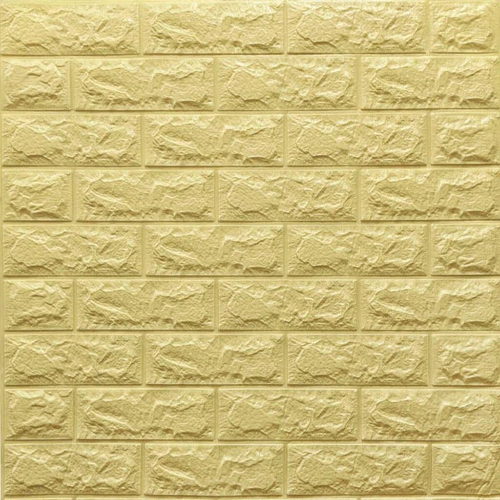 3D панель самоклеюча цегла Жовто-пісочний 700x770x7мм (009-7) Sticker Wall SW-00000046 від компанії інтернет-магазин "БИТПРОМТОРГ" - фото 1