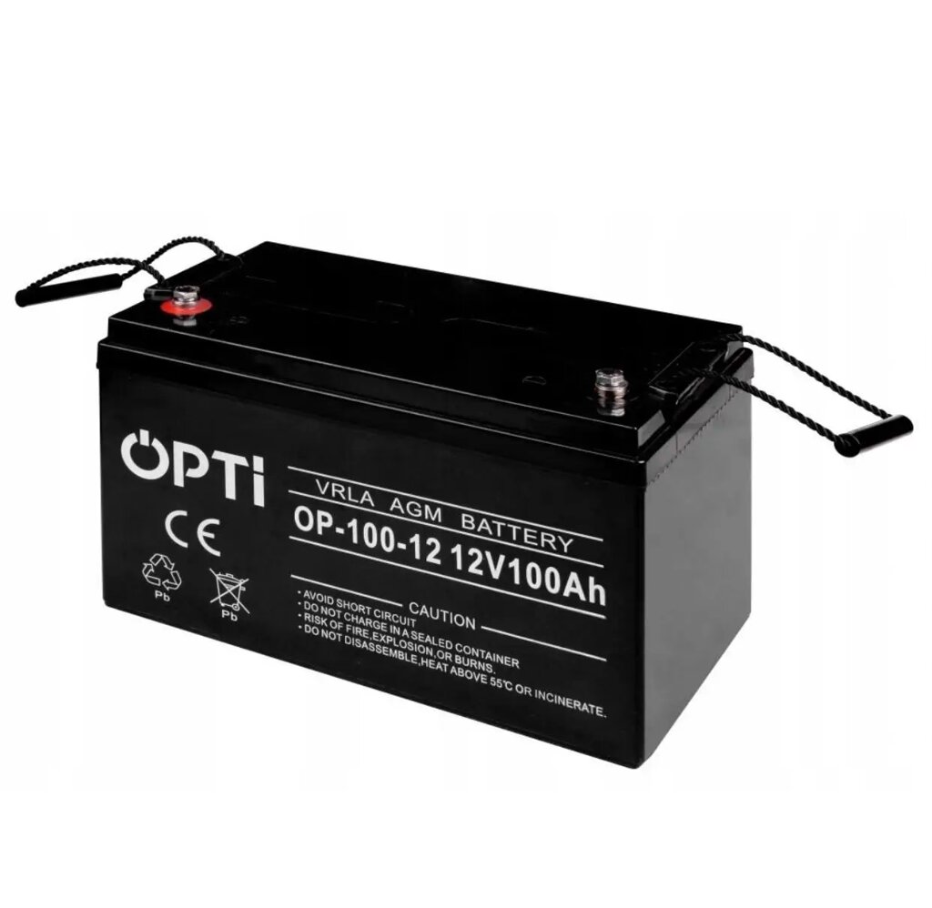 Акумулятор гелевий Opti AGM 100 Ah 12V Volt Polska від компанії інтернет-магазин "БИТПРОМТОРГ" - фото 1