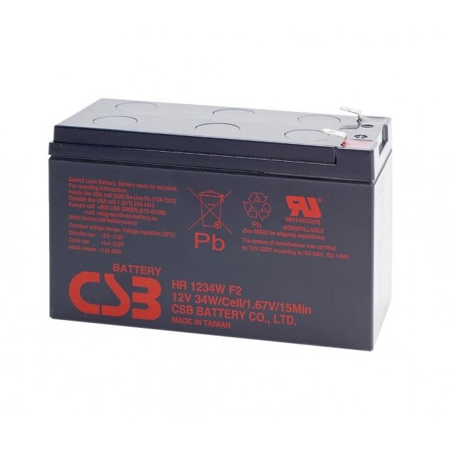 Акумуляторна батарея AGM CSB HR1234WF2 12V 9Ah від компанії інтернет-магазин "БИТПРОМТОРГ" - фото 1