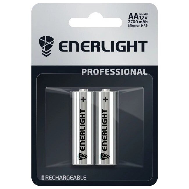 Акумуляторні батарейки АА ENERLIGHT Professional AA 2700mAh BLI 2 шт від компанії інтернет-магазин "БИТПРОМТОРГ" - фото 1