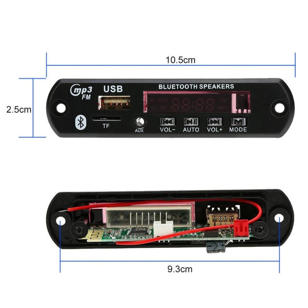 Авто MP3 Bluetooth FM модуль підсилювач USB SD від компанії інтернет-магазин "БИТПРОМТОРГ" - фото 1